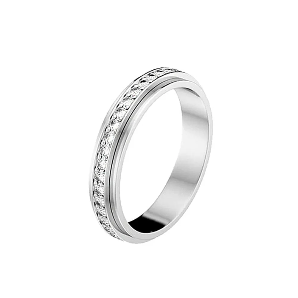 Diamond Spinner Matching Wedding Couple Rings