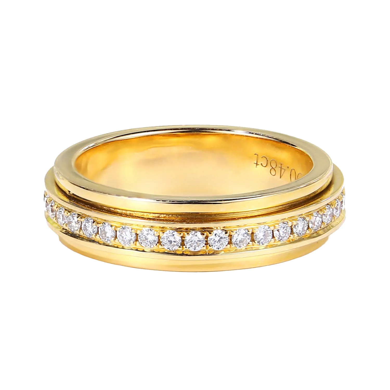 Diamond Spinner Matching Wedding Couple Rings