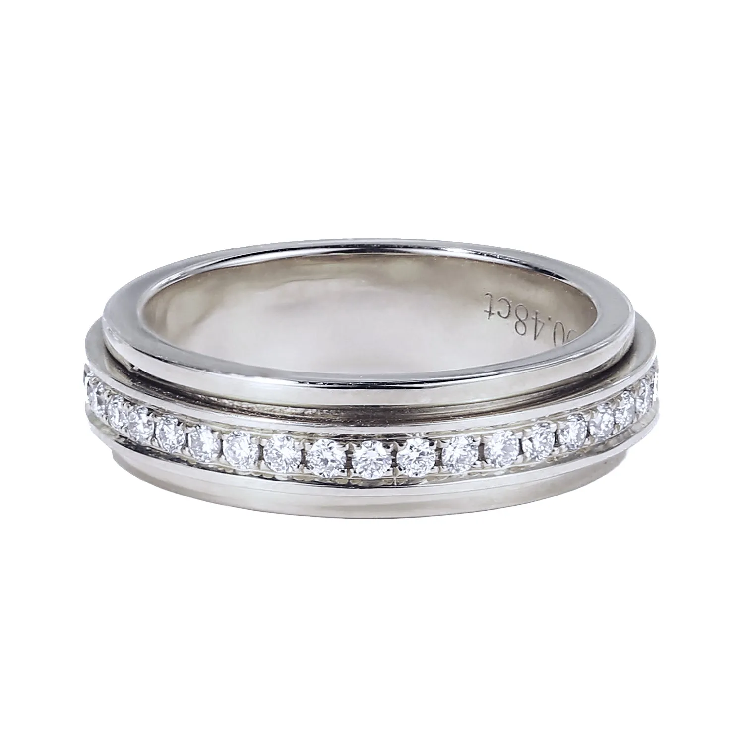 Diamond Spinner Matching Wedding Couple Rings