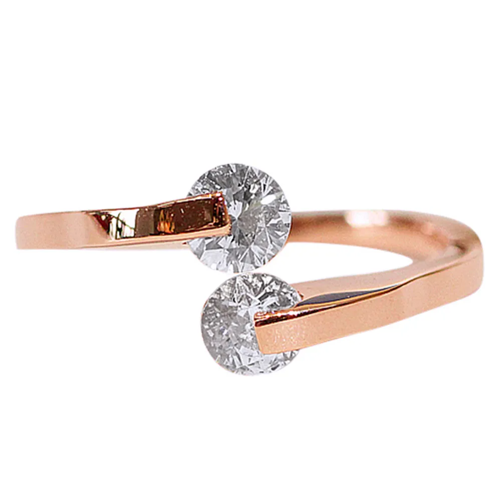 Diamond Toi et Moi Statement Ring