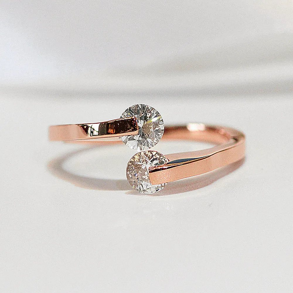Diamond Toi et Moi Statement Ring