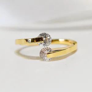 Diamond Toi et Moi Statement Ring