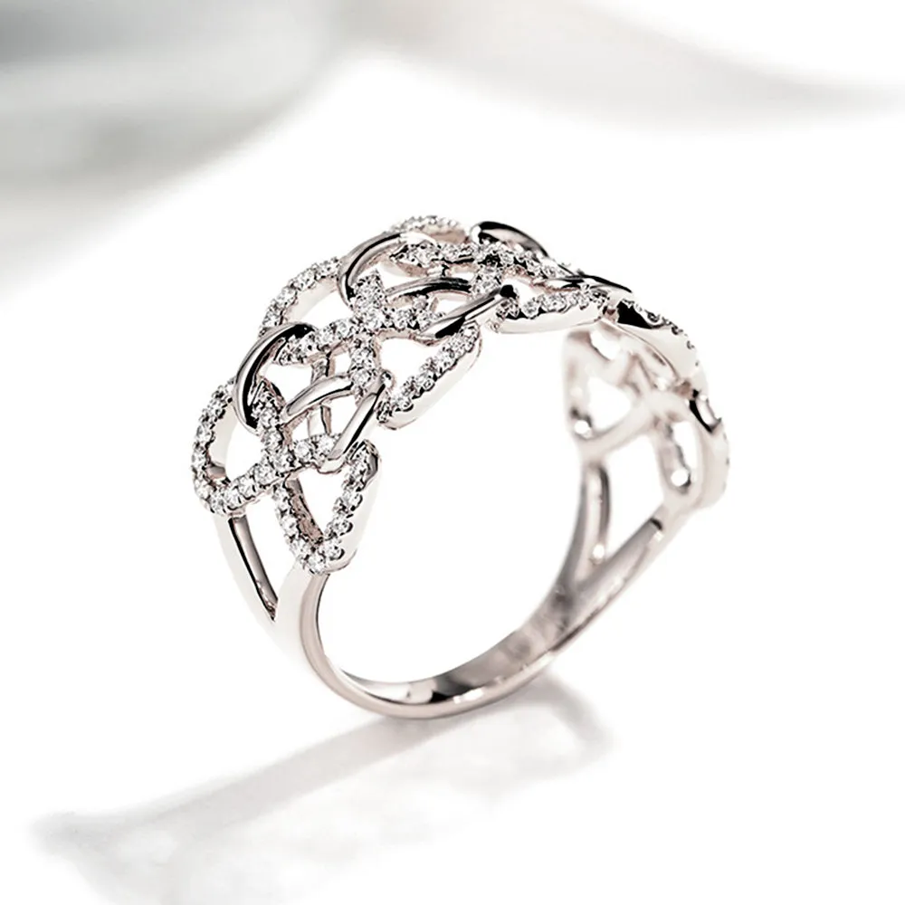 Diamond Weave Braid Wide Ring