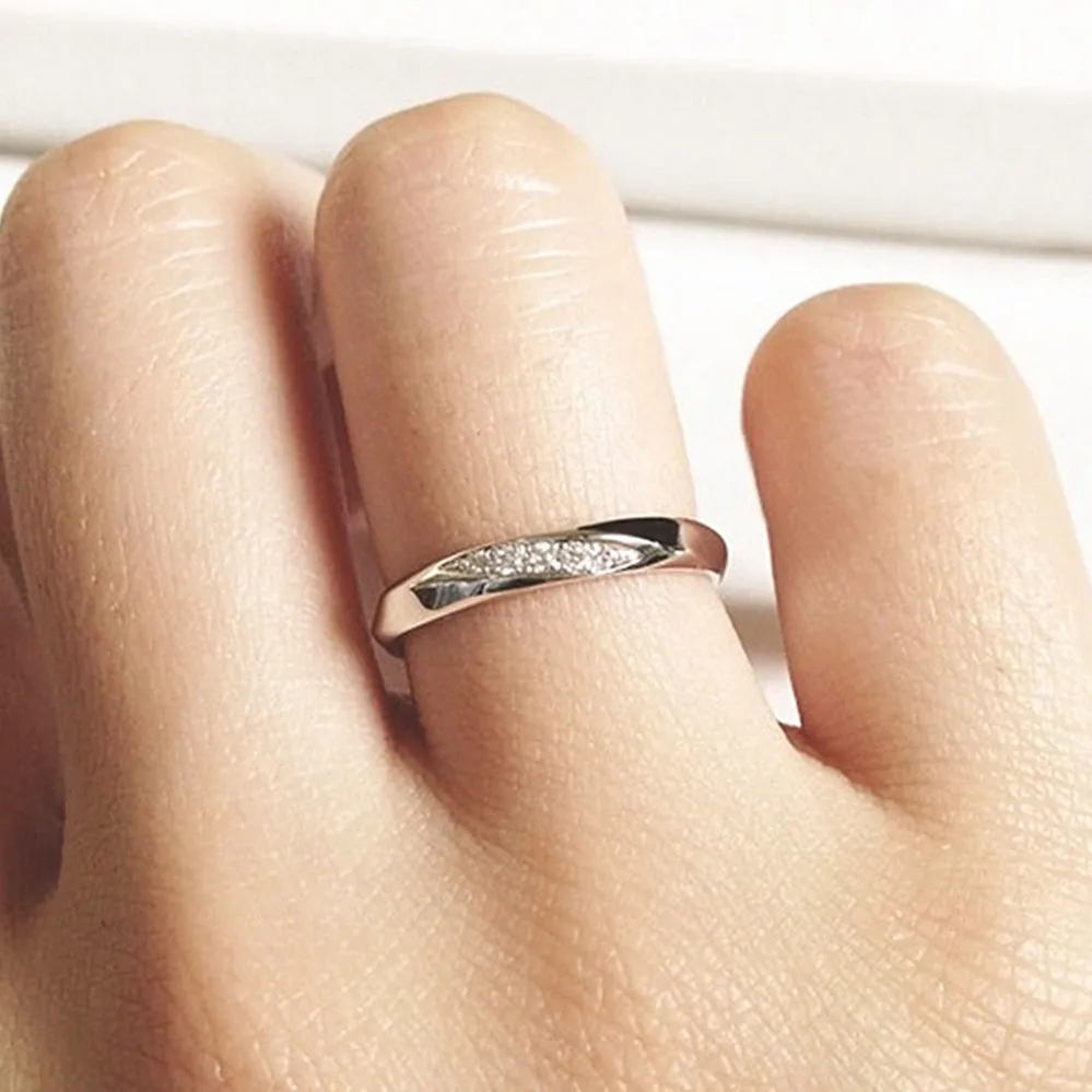 Diamond Wedding Matching Couple Rings