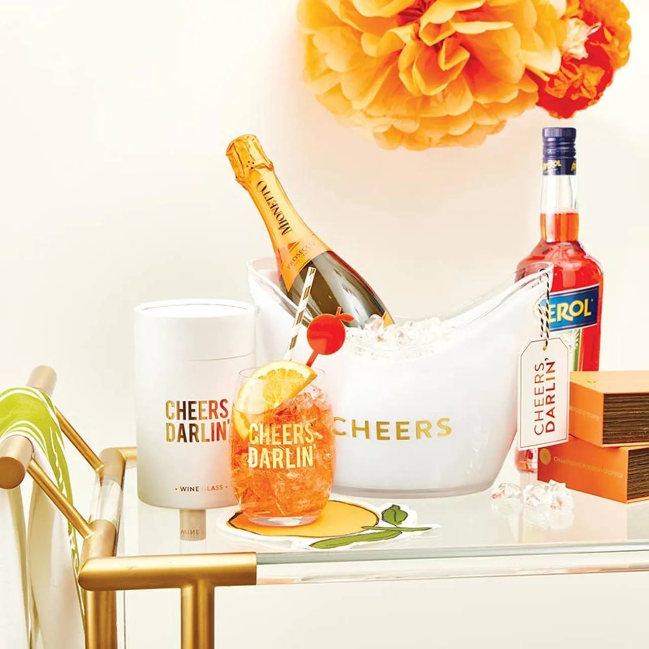 Die-Cut Cocktail Napkin - Orange