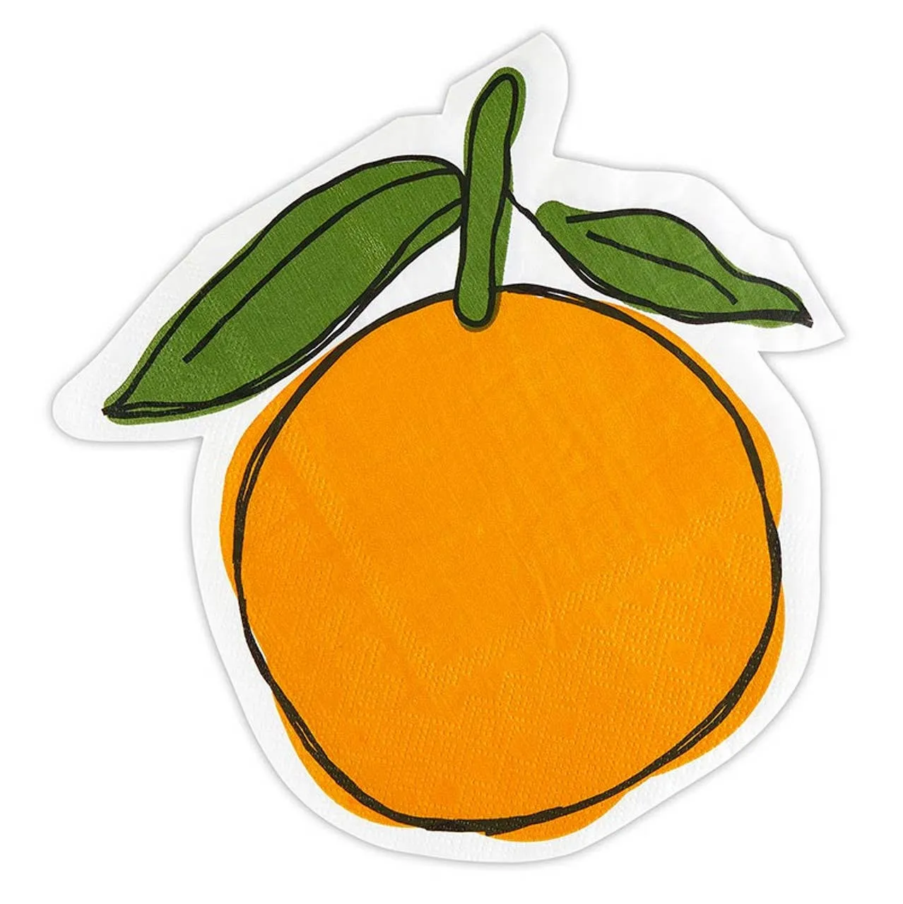 Die-Cut Cocktail Napkin - Orange