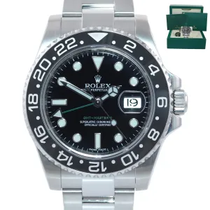 DISCONTINUED Rolex GMT Master II 116710 Steel Ceramic Black 40mm Watch Box