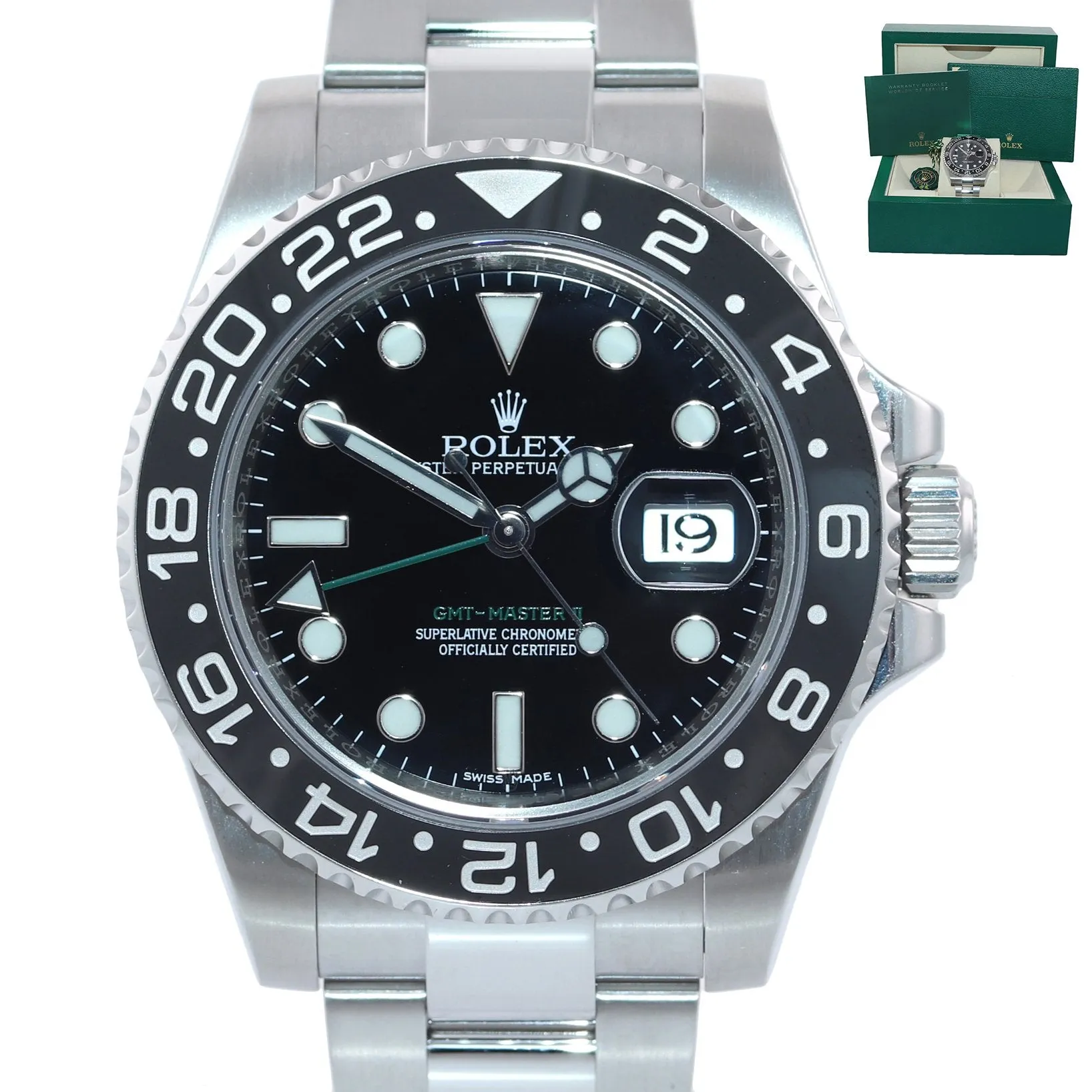DISCONTINUED Rolex GMT Master II 116710 Steel Ceramic Black 40mm Watch Box