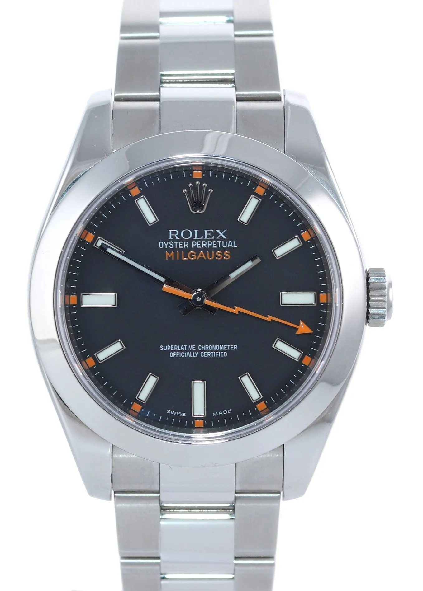 DISCONTINUED Rolex Milgauss 116400 Steel Black 40mm Oyster Watch Box