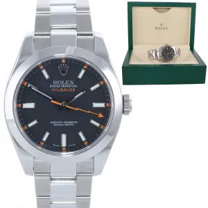 DISCONTINUED Rolex Milgauss 116400 Steel Black 40mm Oyster Watch Box