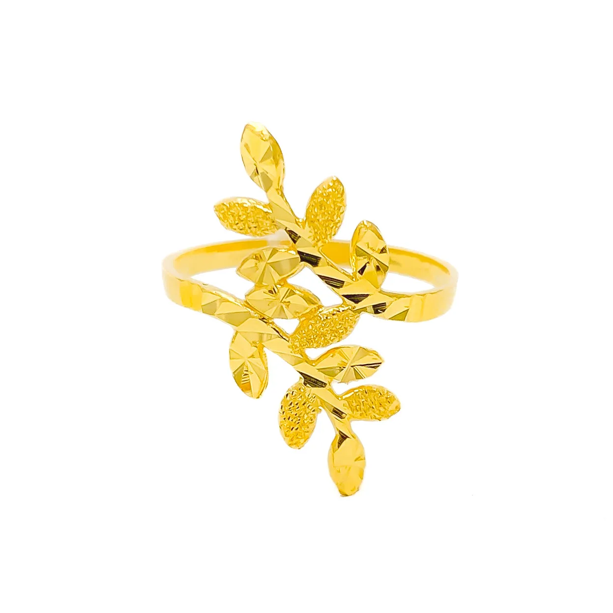 Distinct Leaf 22k Gold Ring