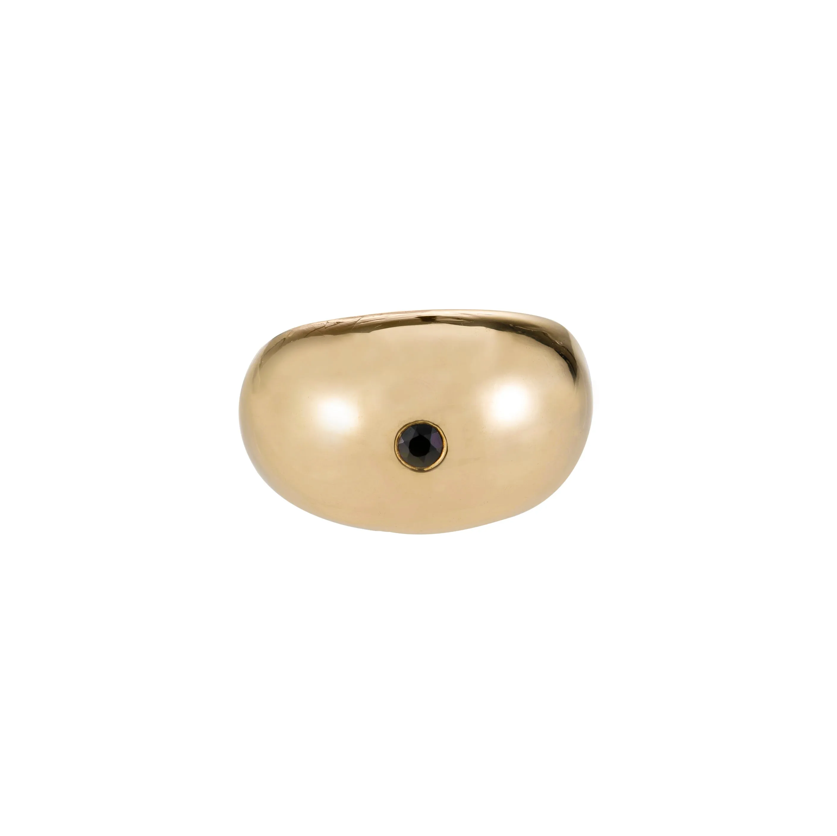Dome Ring with Diamond - Gold