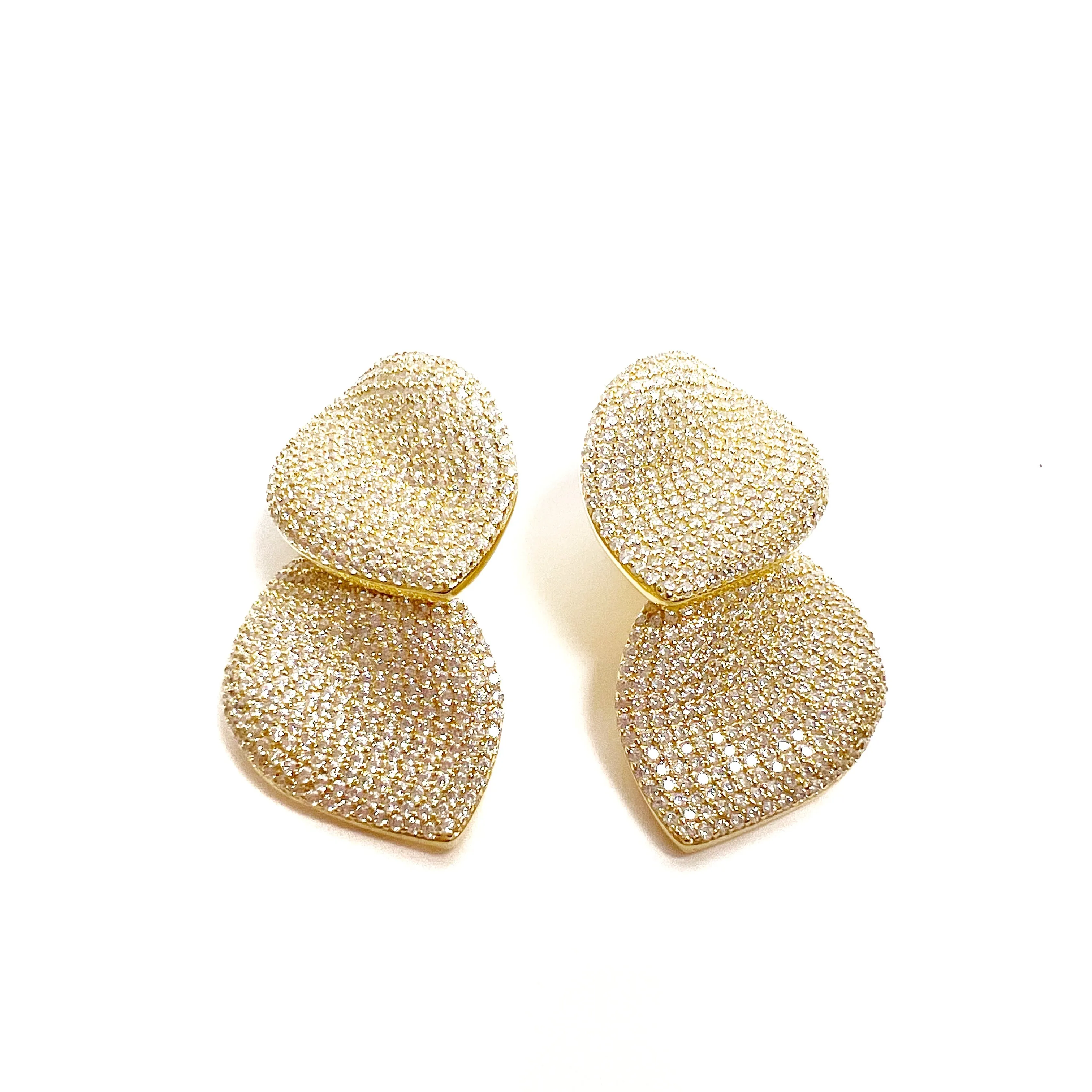 Double Large Leaf Earrings