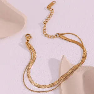 Double Layer Snake Chain Bracelets