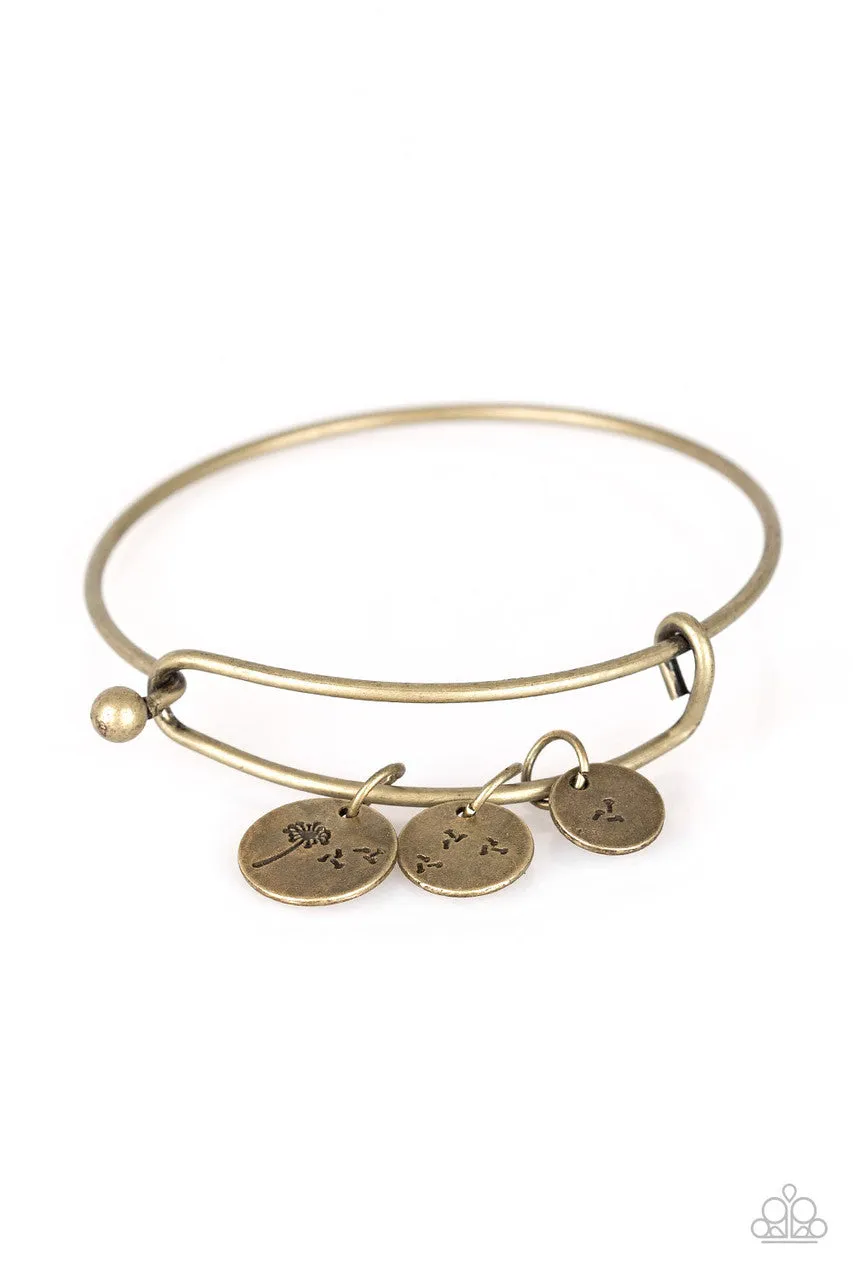 Dreamy Dandelions Brass Paparazzi Bracelet