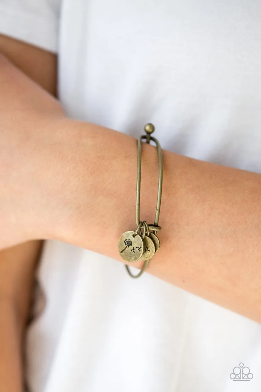 Dreamy Dandelions Brass Paparazzi Bracelet