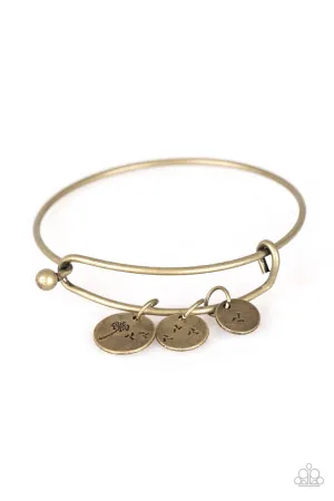 Dreamy Dandelions Brass Paparazzi Bracelet