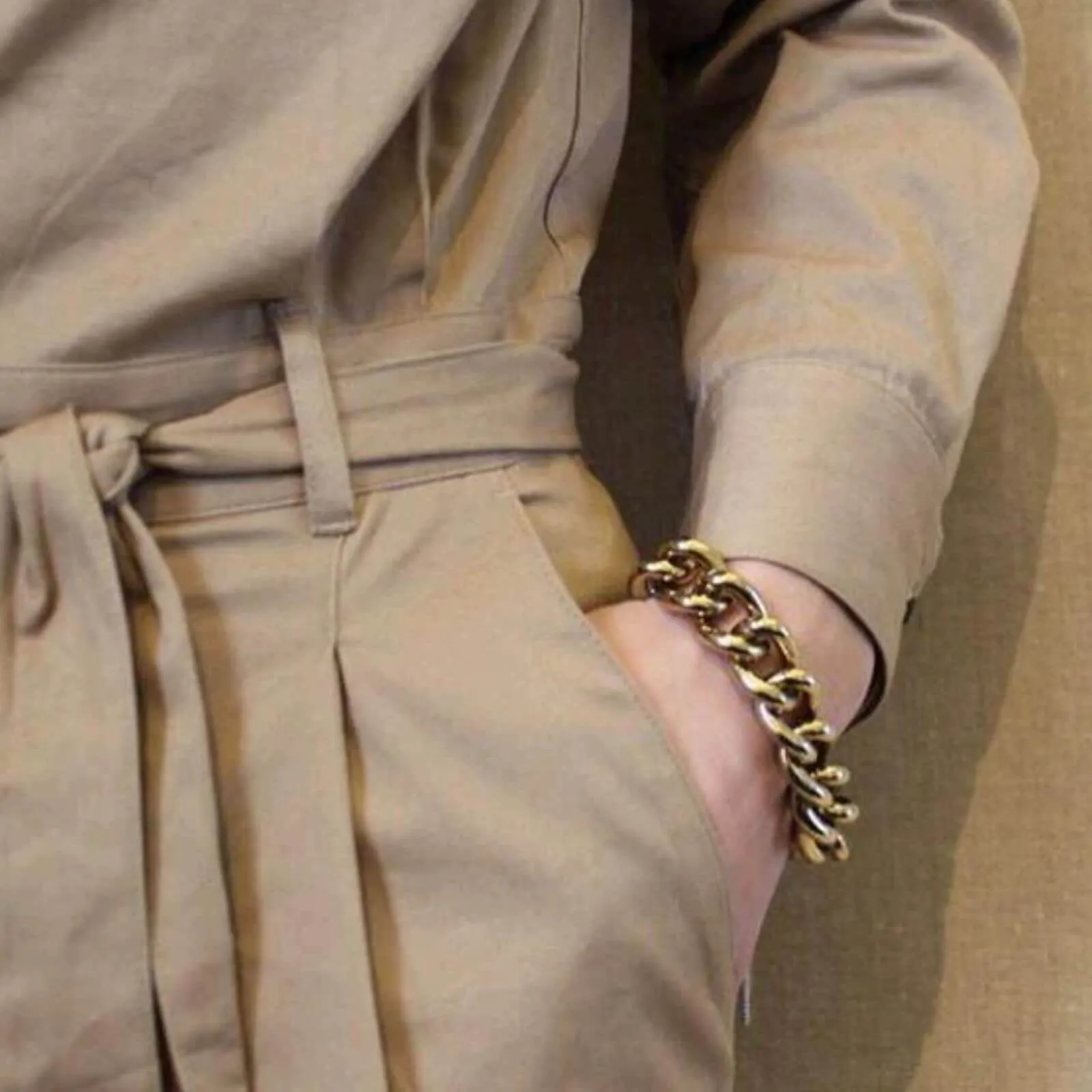 Dyrberg Kern Jetti Gold Curb Chain Bracelet