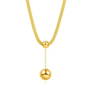 Elegant Chain Necklace in 18K Gold Plated Steel