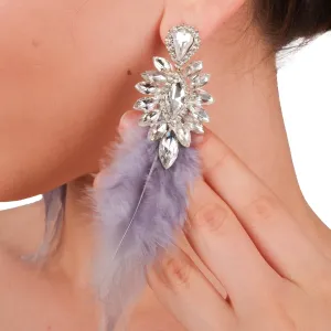 Elegant Feather Drop Earrings
