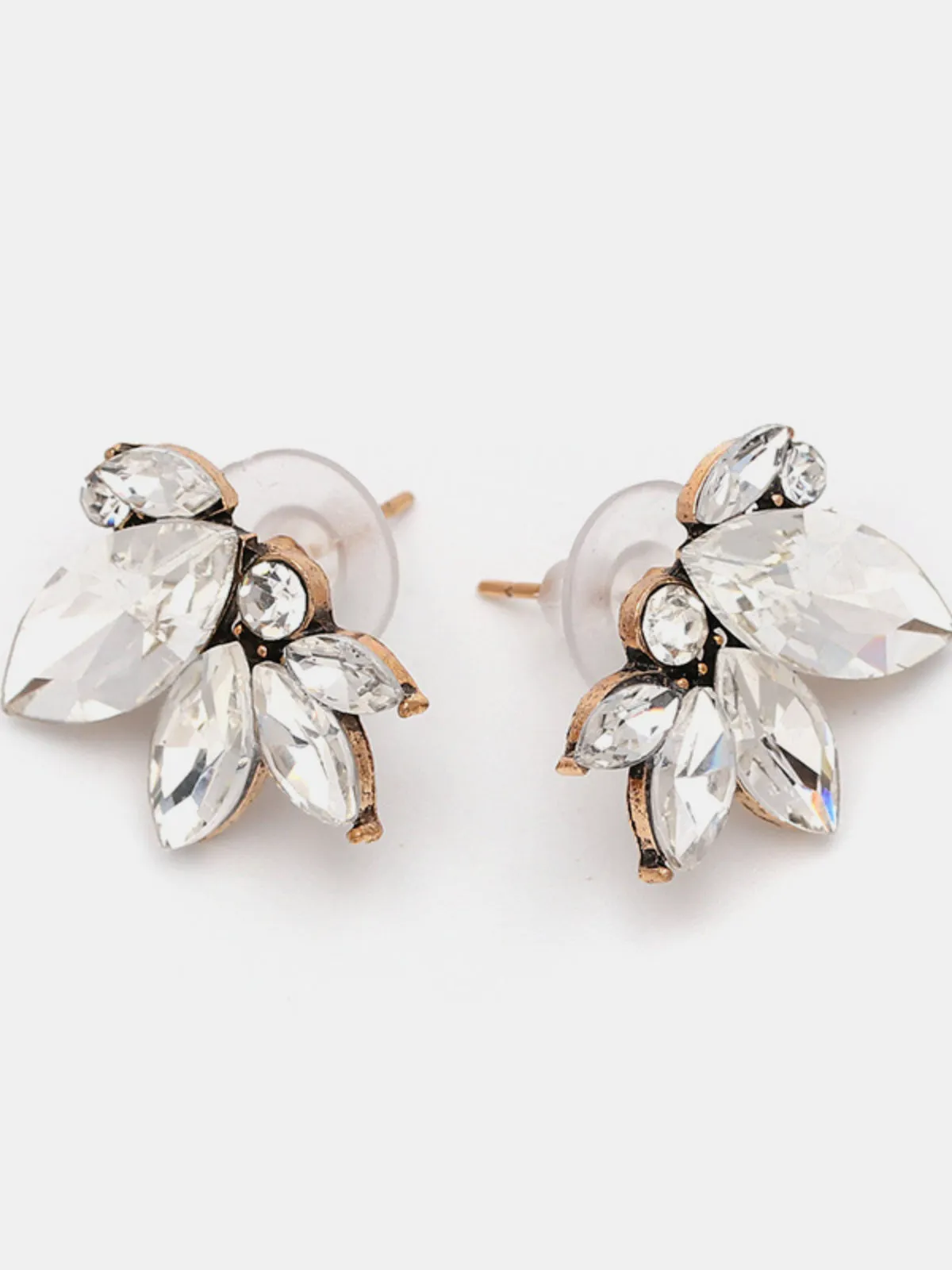 Elegant Floral Butterfly Style Stud Earrings