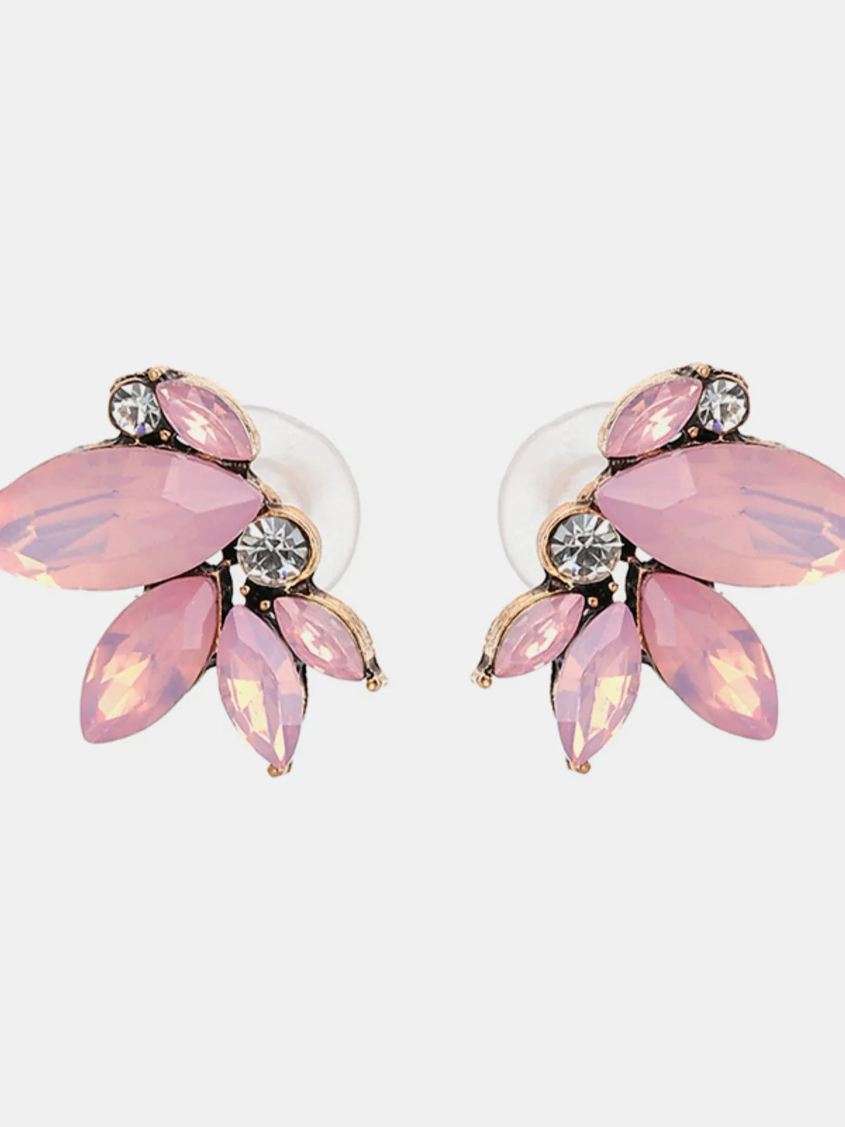 Elegant Floral Butterfly Style Stud Earrings