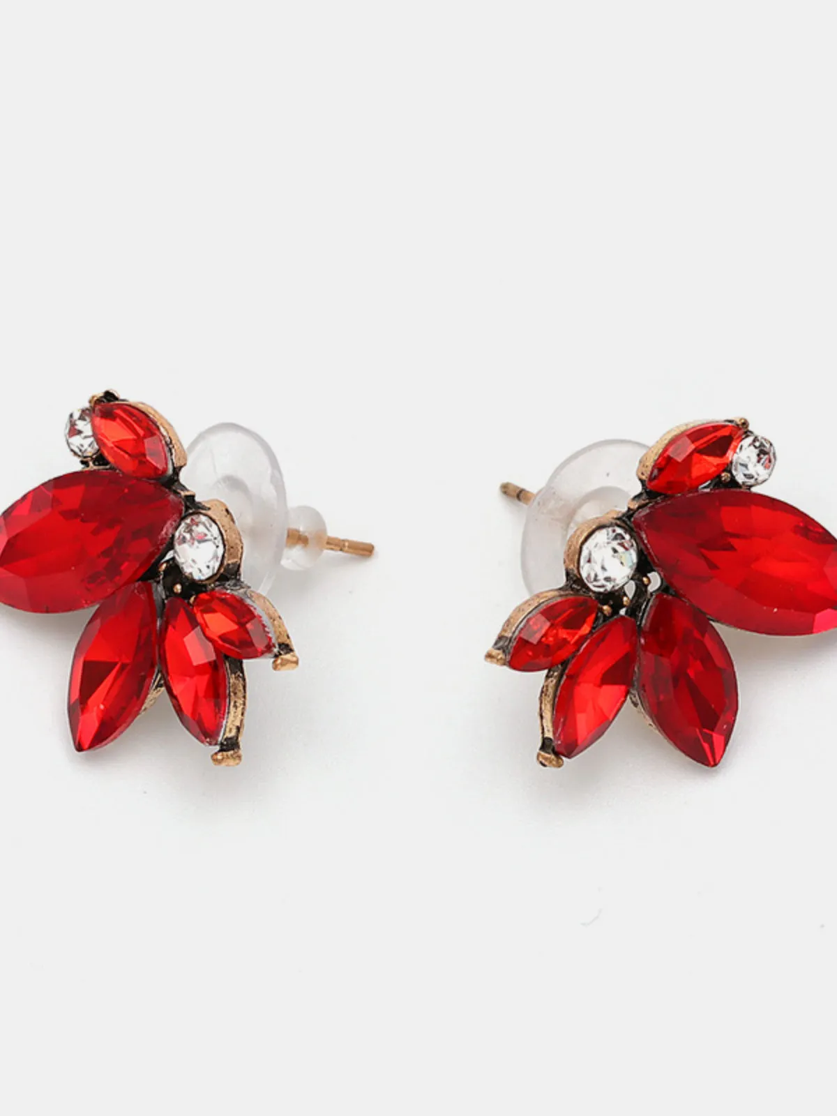 Elegant Floral Butterfly Style Stud Earrings