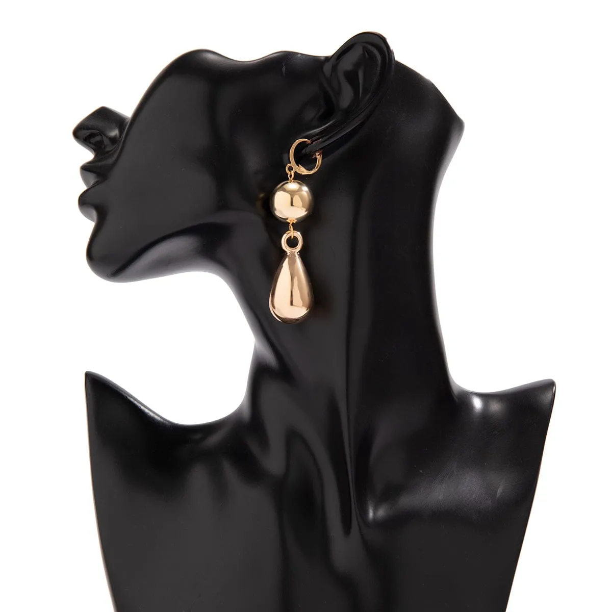 Elegant Gold Silver Plated Dangling Waterdrop Earrings
