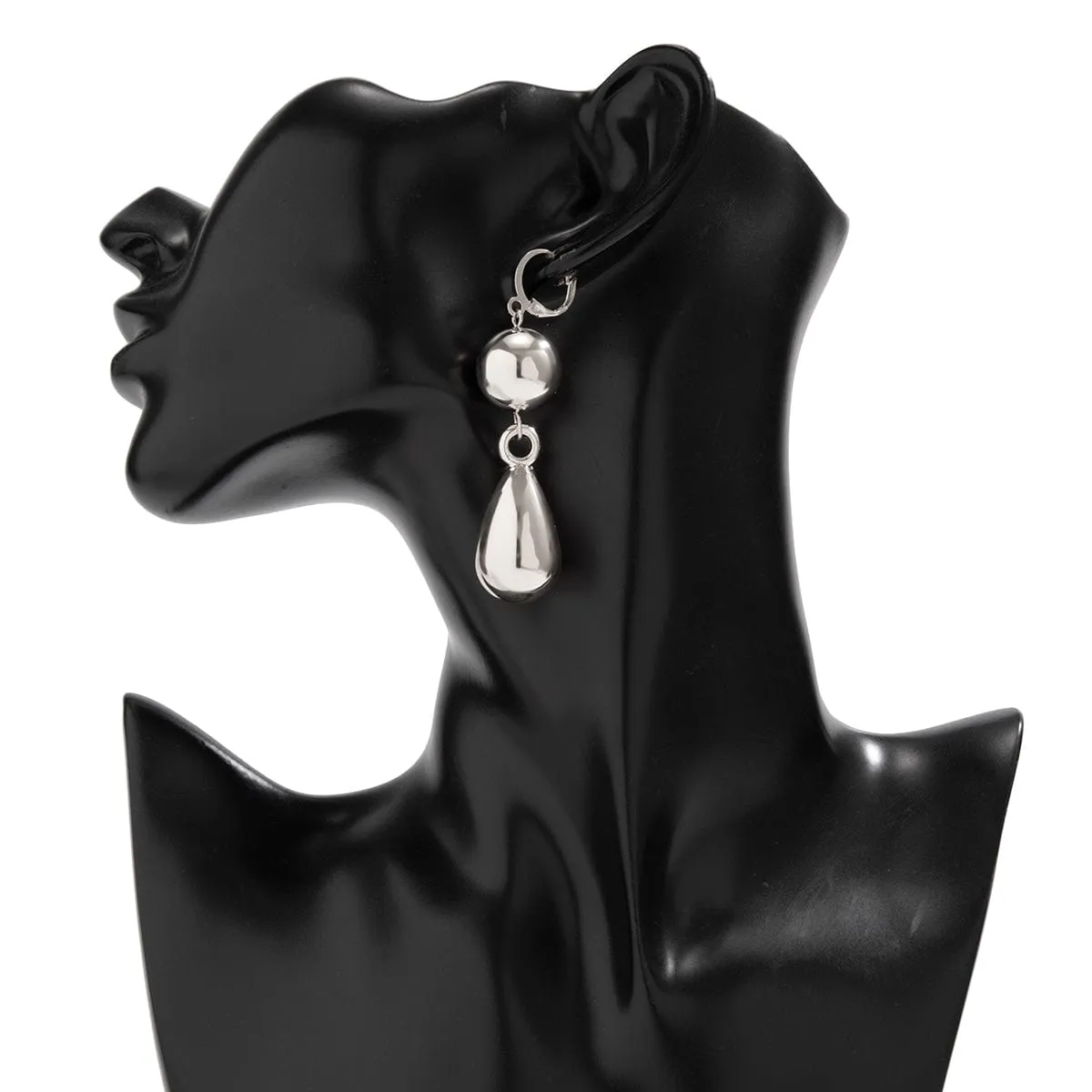 Elegant Gold Silver Plated Dangling Waterdrop Earrings