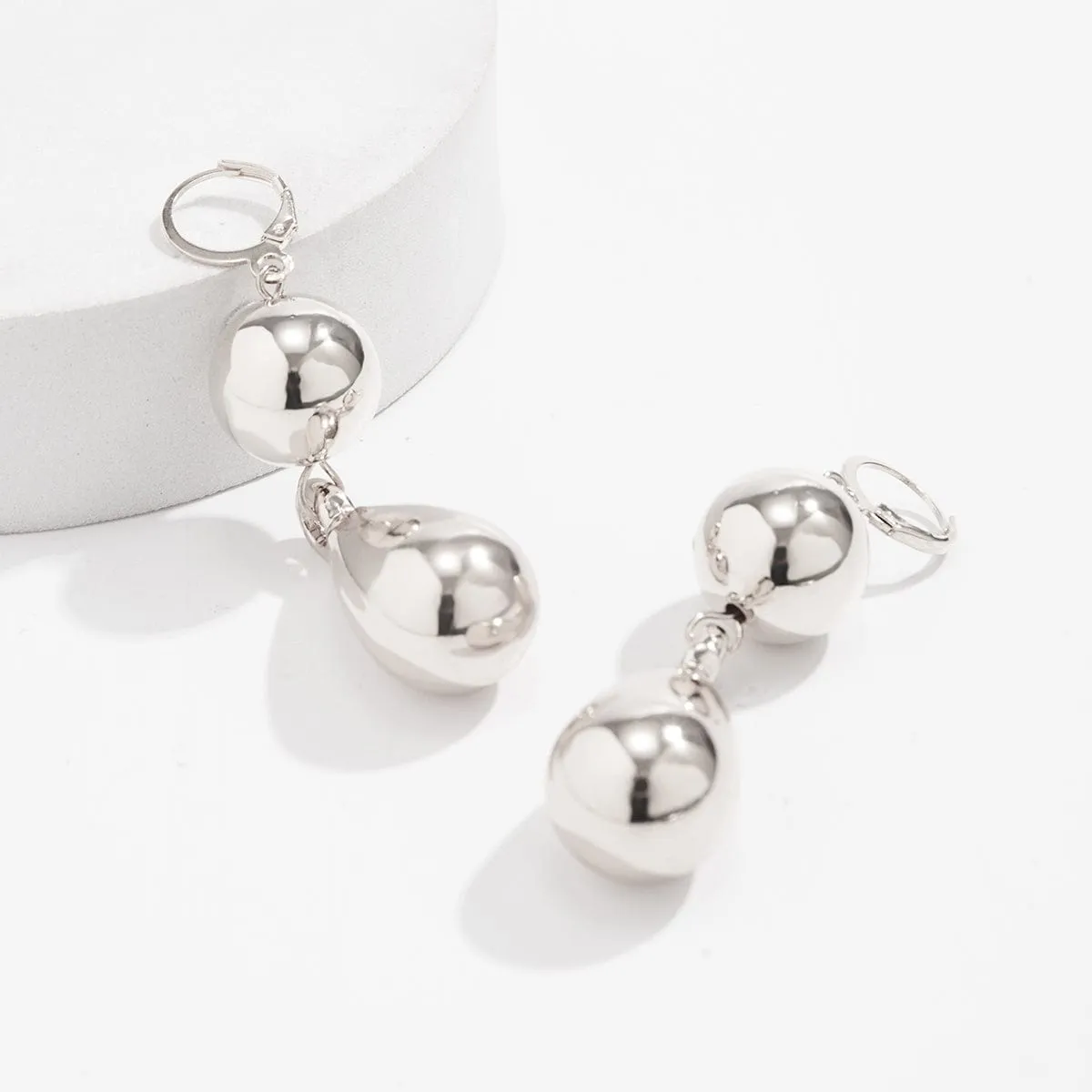 Elegant Gold Silver Plated Dangling Waterdrop Earrings