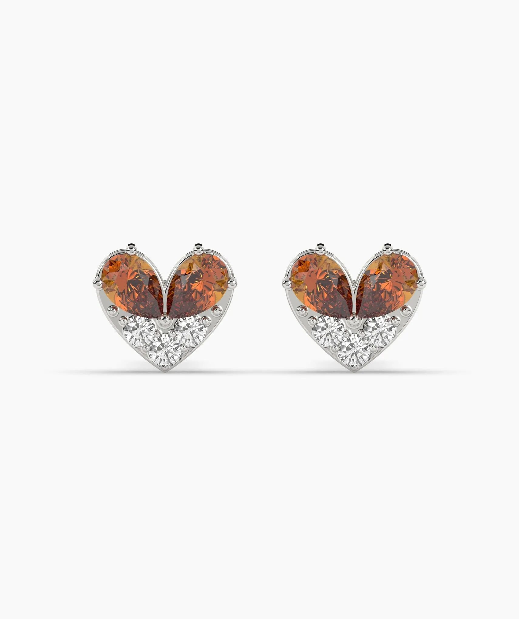 Elegant Heart Stud Earrings