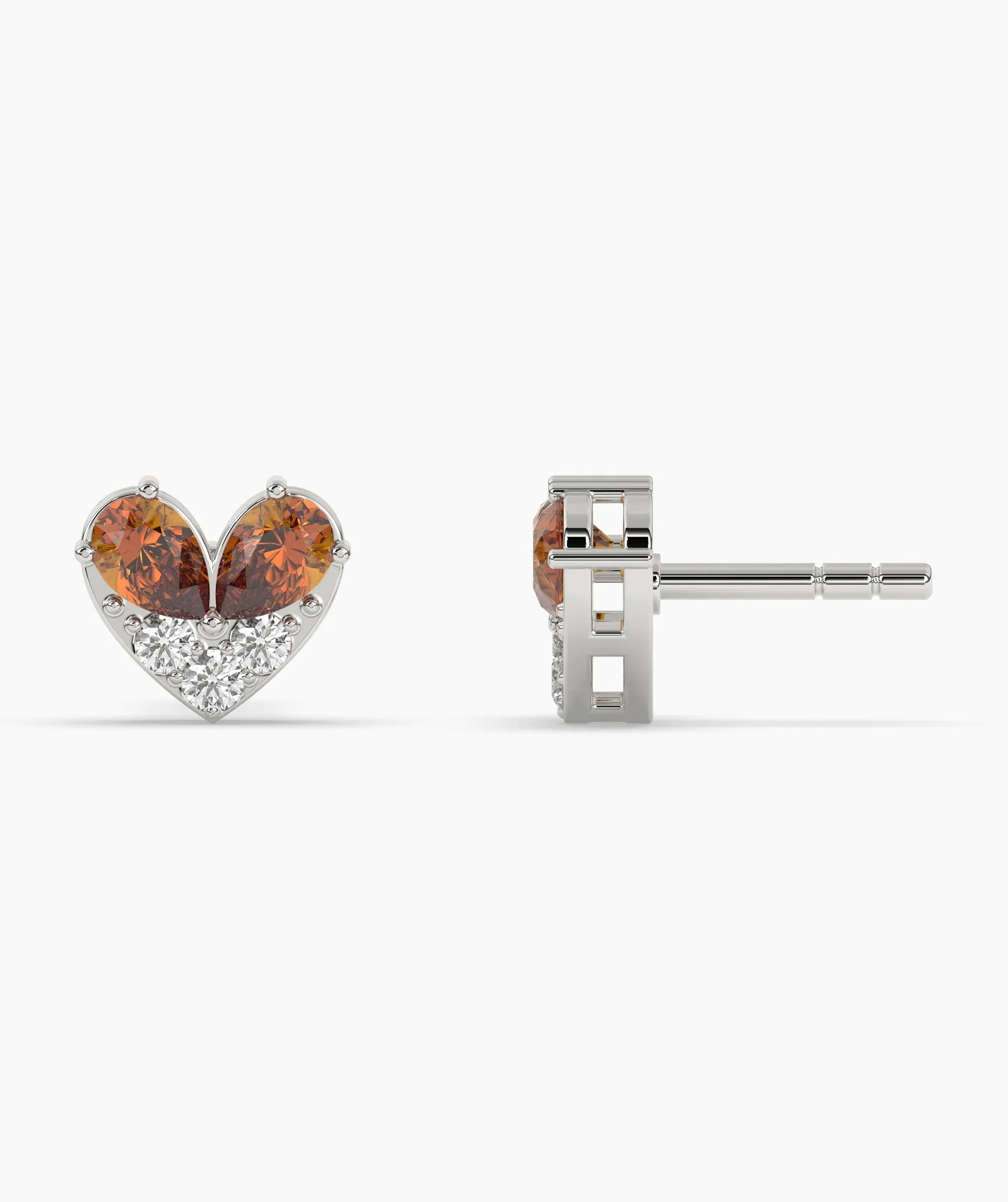 Elegant Heart Stud Earrings