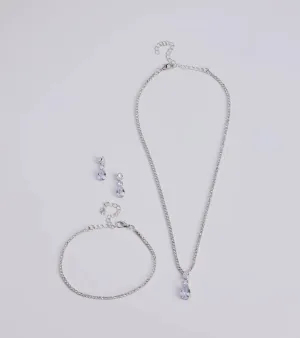 Elegant Impression Rhinestone Necklace Set