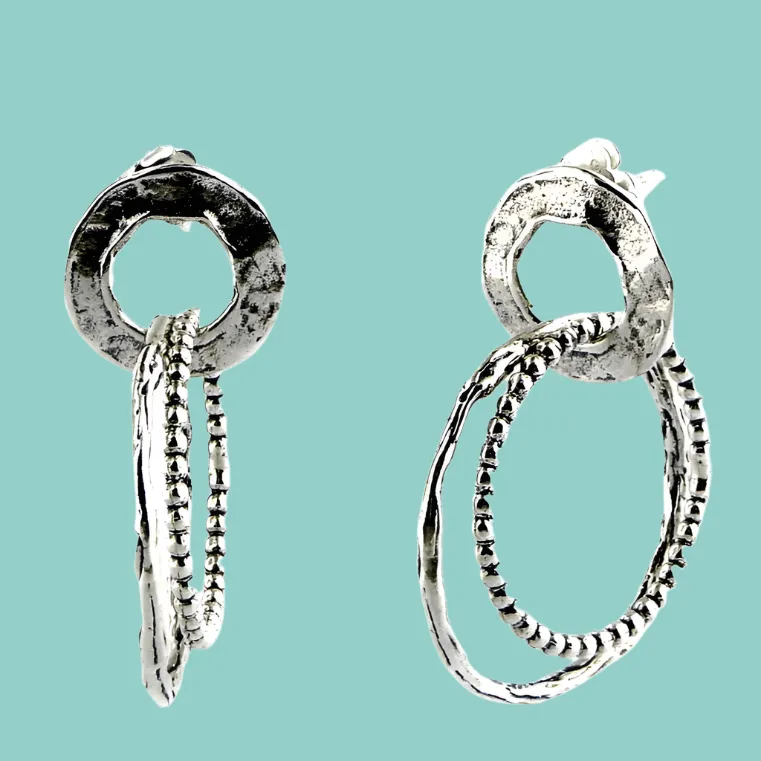 Elegant Sterling Silver Earrings for Women Dangle Earrings Israeli Jewelry
