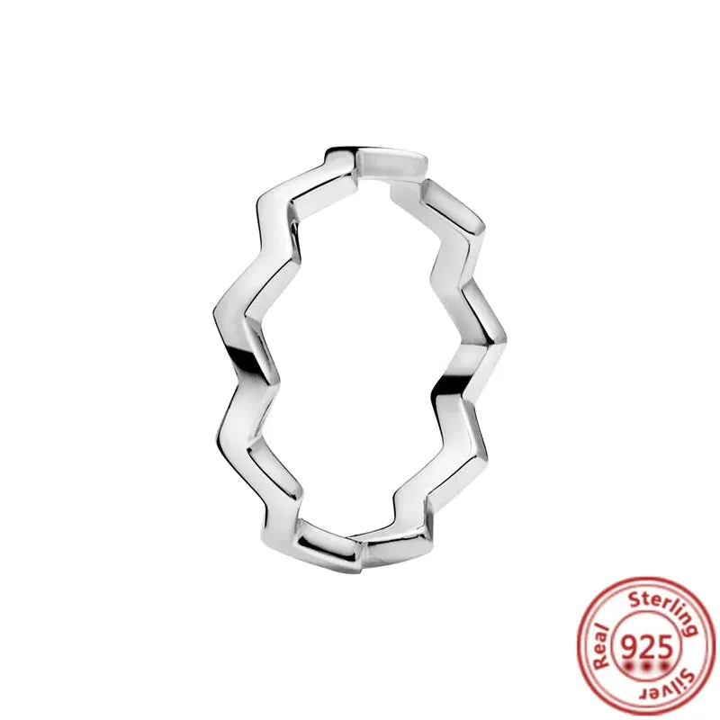 Elegant Sterling Silver No-Tarnish Ring - Waterproof, Hypoallergenic, and Uniquely Designed