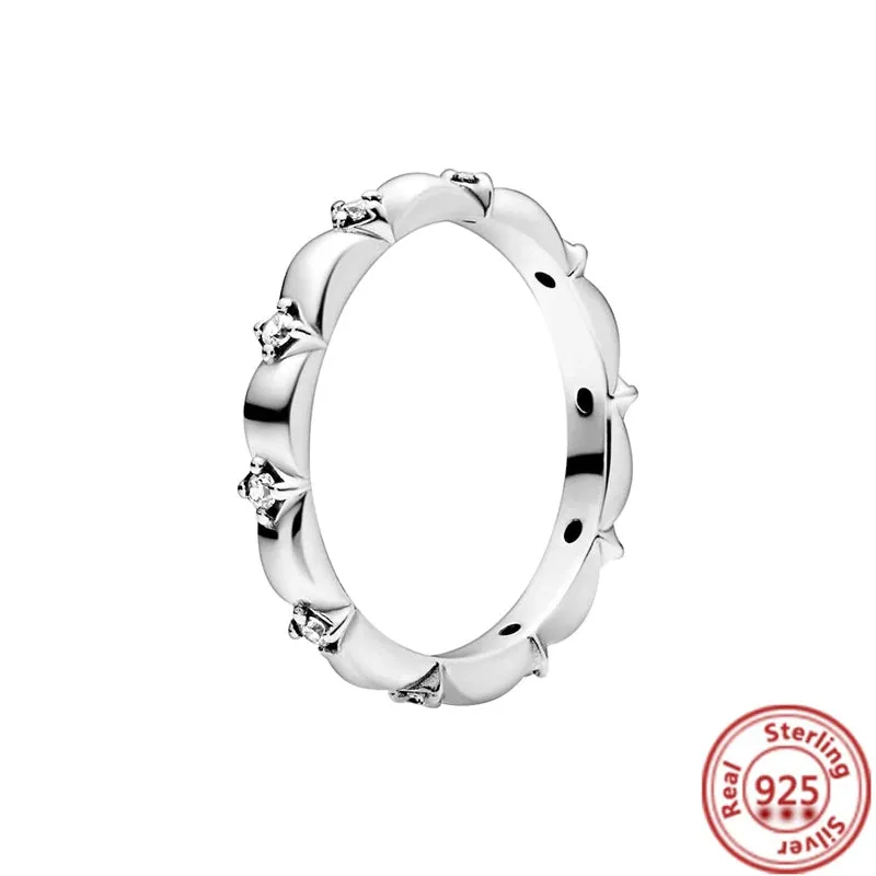 Elegant Sterling Silver No-Tarnish Ring - Waterproof, Hypoallergenic, and Uniquely Designed