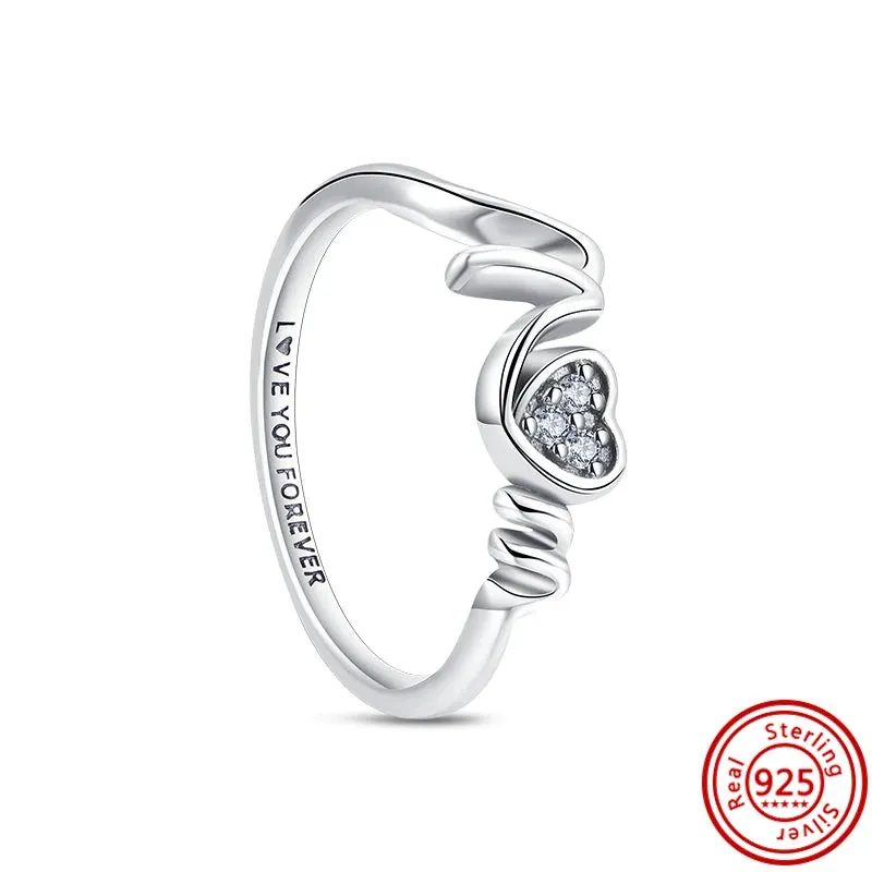Elegant Sterling Silver No-Tarnish Ring - Waterproof, Hypoallergenic, and Uniquely Designed