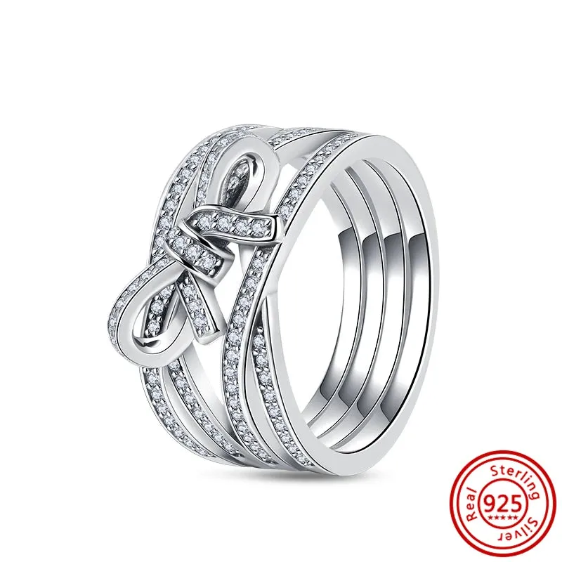 Elegant Sterling Silver No-Tarnish Ring - Waterproof, Hypoallergenic, and Uniquely Designed