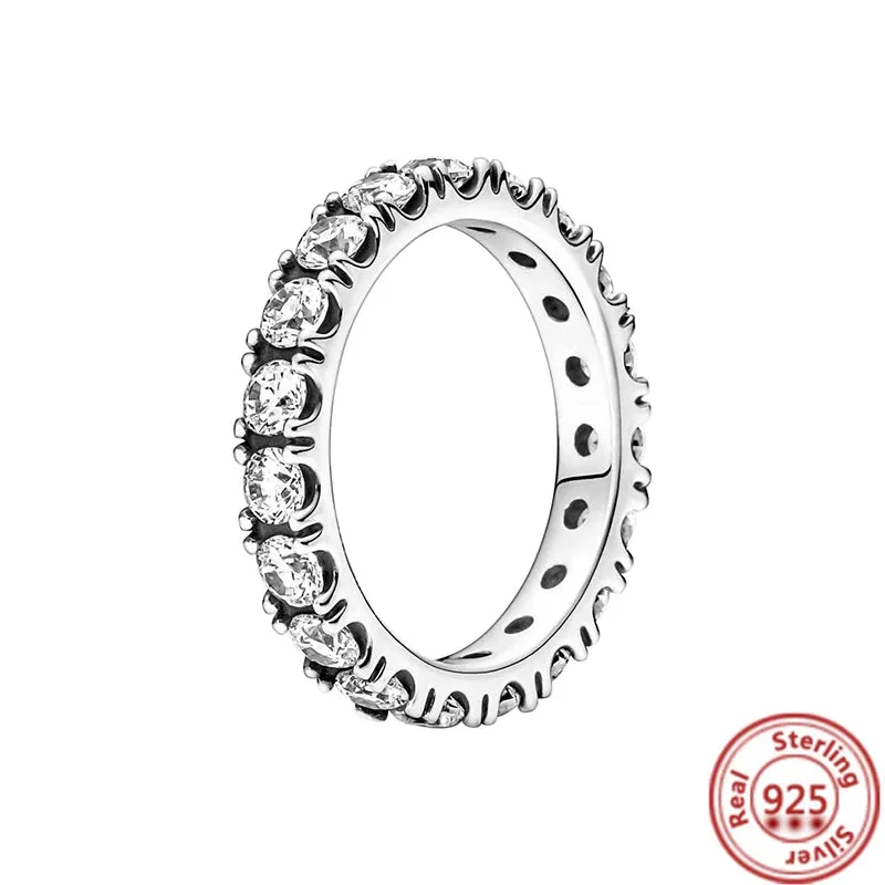 Elegant Sterling Silver No-Tarnish Ring - Waterproof, Hypoallergenic, and Uniquely Designed