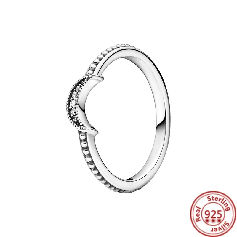 Elegant Sterling Silver No-Tarnish Ring - Waterproof, Hypoallergenic, and Uniquely Designed