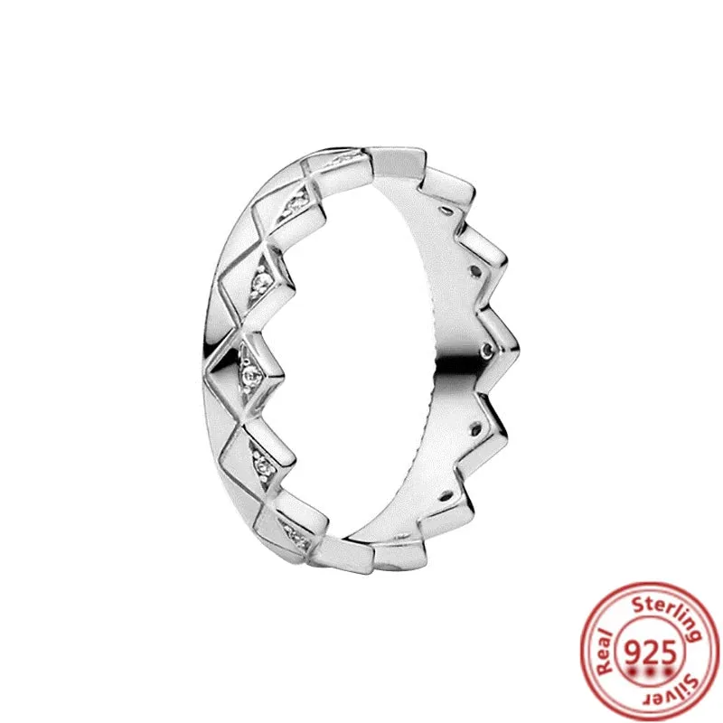 Elegant Sterling Silver No-Tarnish Ring - Waterproof, Hypoallergenic, and Uniquely Designed