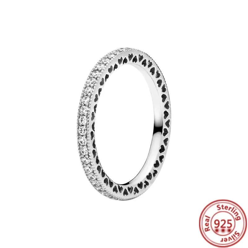 Elegant Sterling Silver No-Tarnish Ring - Waterproof, Hypoallergenic, and Uniquely Designed