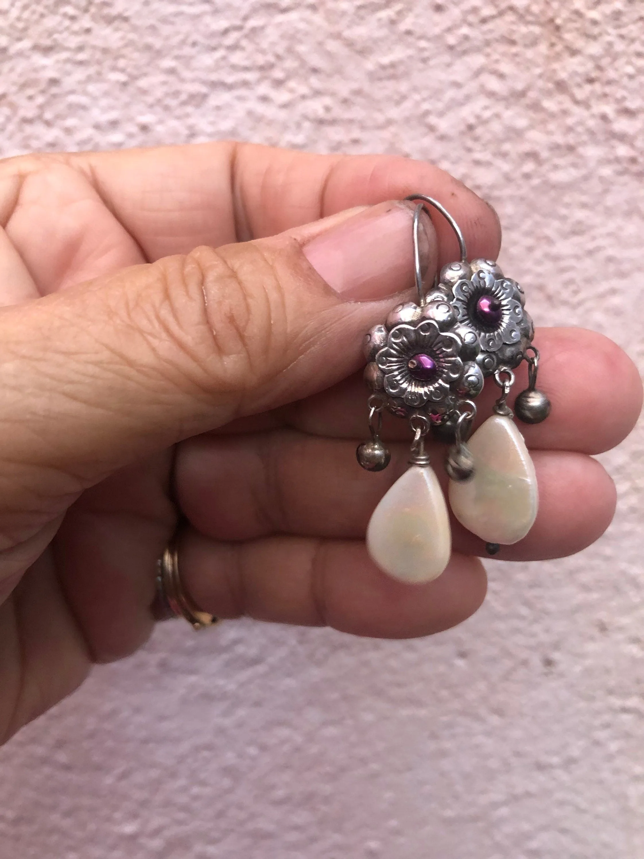 Elena Solow Blue Jaguar Mexican Earrings