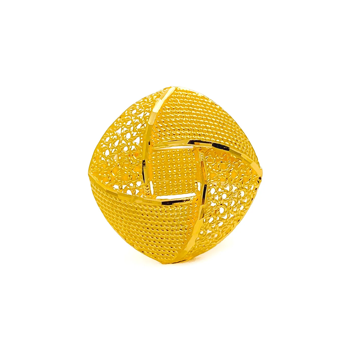 Elevated Lush 22k Gold Semi Statement Ring