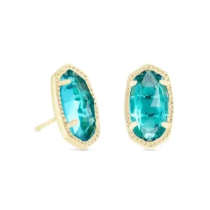 Ellie Earring Gold London Blue