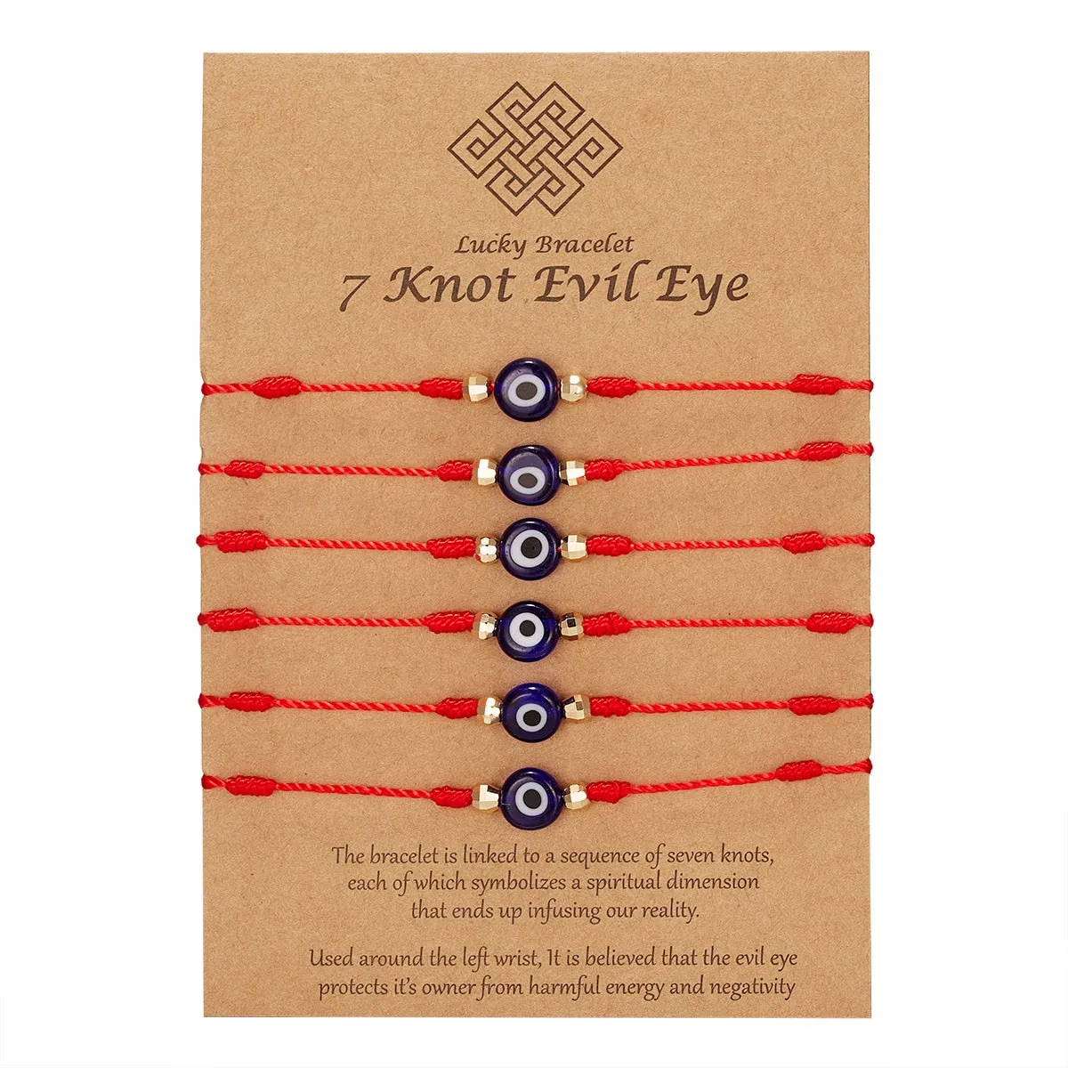 Embrace Fortuitous Vibes with our Exquisite Set of 6 Handmade Turkish Evil Eye Bracelets - Adjustable, Stylish and Trendy Fashion Accessory for Women and Men