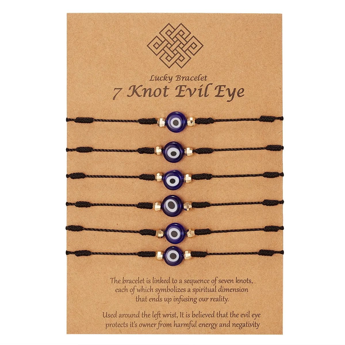 Embrace Fortuitous Vibes with our Exquisite Set of 6 Handmade Turkish Evil Eye Bracelets - Adjustable, Stylish and Trendy Fashion Accessory for Women and Men