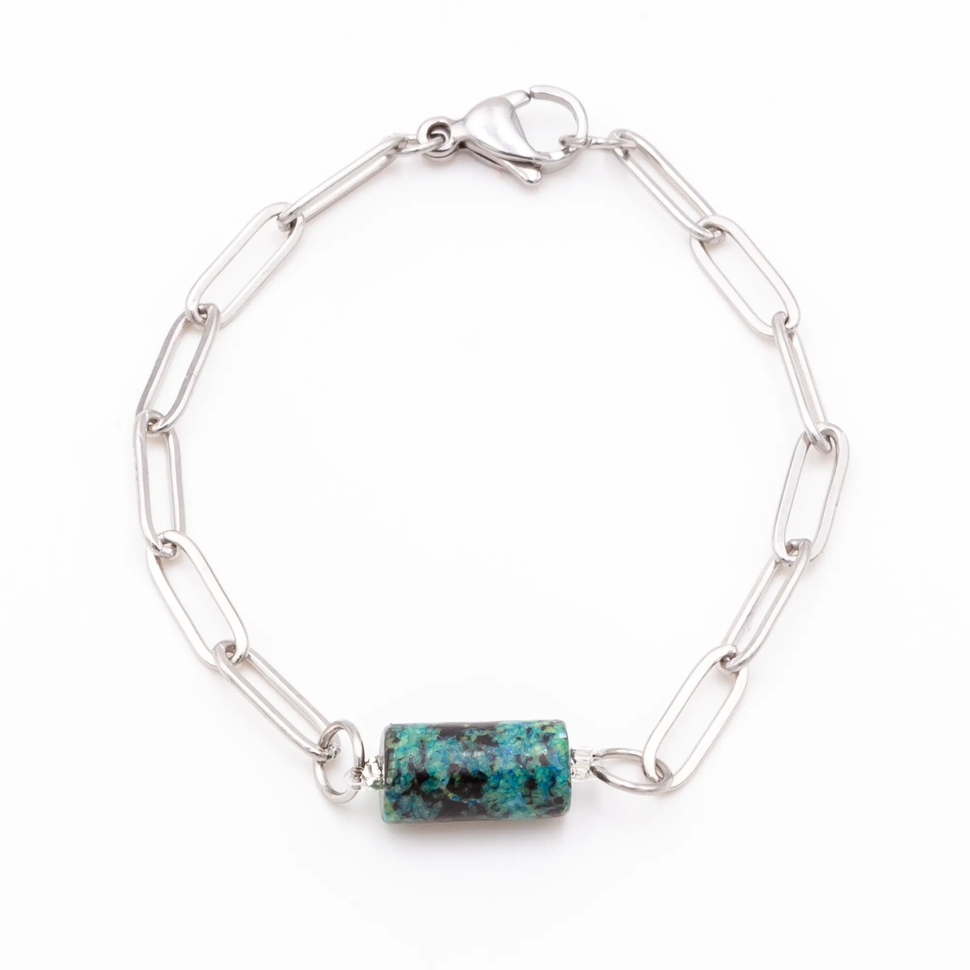 Emerald - Paper Clip Bracelet