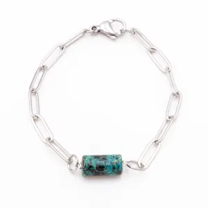 Emerald - Paper Clip Bracelet