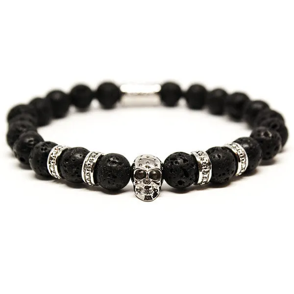 Emperador Silver Skull Bracelet